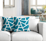 Clarion Abstract Reversible Indoor/Outdoor Square Pillow