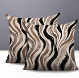 Clark Zebra Print Indoor/Outdoor Reversible Square Pillow