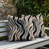 Clark Zebra Print Indoor/Outdoor Reversible Square Pillow