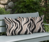 Clark Zebra Print Indoor/Outdoor Reversible Rectangular Pillow