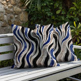 Clark Zebra Print Indoor/Outdoor Reversible Square Pillow