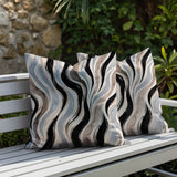 Clark Zebra Print Indoor/Outdoor Reversible Square Pillow