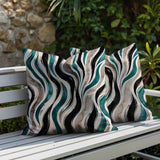Clark Zebra Print Indoor/Outdoor Reversible Square Pillow