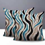 Clark Zebra Print Indoor/Outdoor Reversible Square Pillow