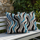 Clark Zebra Print Indoor/Outdoor Reversible Square Pillow
