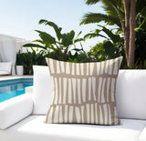 Clayton Striped Spun Polyester Indoor/Outdoor Reversible Throw Pillow