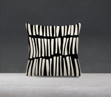 Clayton Striped Spun Polyester Indoor/Outdoor Reversible Throw Pillow