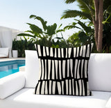 Clayton Striped Spun Polyester Indoor/Outdoor Reversible Throw Pillow