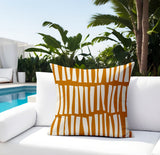 Clayton Striped Spun Polyester Indoor/Outdoor Reversible Throw Pillow