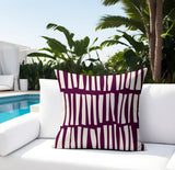 Clayton Striped Spun Polyester Indoor/Outdoor Reversible Throw Pillow