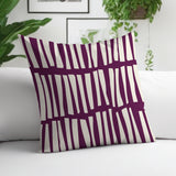 Clayton Striped Spun Polyester Indoor/Outdoor Reversible Throw Pillow