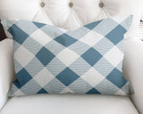 Clementine Checkered Reversible Indoor/Outdoor Rectangular Pillow