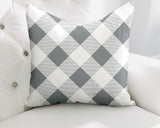 Clementine Checkered Reversible Indoor/Outdoor Square Pillow