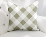 Clementine Checkered Reversible Indoor/Outdoor Square Pillow