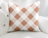 Clementine Checkered Reversible Indoor/Outdoor Square Pillow