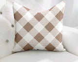 Clementine Checkered Reversible Indoor/Outdoor Square Pillow
