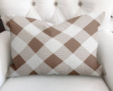 Clementine Checkered Reversible Indoor/Outdoor Rectangular Pillow