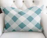 Clementine Checkered Reversible Indoor/Outdoor Rectangular Pillow