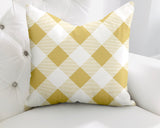 Clementine Checkered Reversible Indoor/Outdoor Square Pillow
