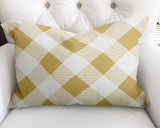 Clementine Checkered Reversible Indoor/Outdoor Rectangular Pillow