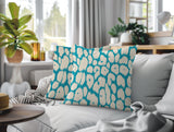 Clio Zebra Print Indoor/Outdoor Reversible Square Pillow