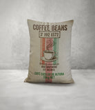 Coffee Bean Bag Faux Linen Lumber Pillow