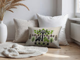 Comas Lion Reversible Indoor/Outdoor Rectangular Pillow in Chartreuse - Size 25x18