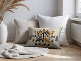 Comas Lion Reversible Indoor/Outdoor Rectangular Pillow in Orange - Size 25x18