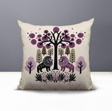 Comas Lion Reversible Indoor/Outdoor Square Pillow in Purple - Size 20x20