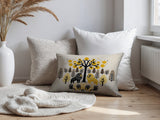 Comas Lion Reversible Indoor/Outdoor Rectangular Pillow in Yellow - Size 25x18