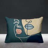 Conte Abstract Outdoor Reversible Throw Rectangular Pillow
