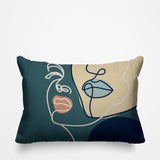 Conte Abstract Outdoor Reversible Throw Rectangular Pillow