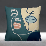 Conte Figurative Reversible Indoor/Outdoor Square Pillow