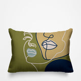 Conte Abstract Outdoor Reversible Throw Rectangular Pillow