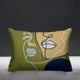 Conte Abstract Outdoor Reversible Throw Rectangular Pillow