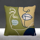 Conte Figurative Reversible Indoor/Outdoor Square Pillow