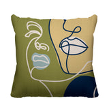 Conte Figurative Reversible Indoor/Outdoor Square Pillow