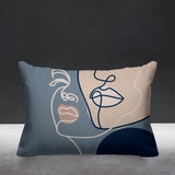 Conte Abstract Outdoor Reversible Throw Rectangular Pillow