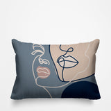 Conte Abstract Outdoor Reversible Throw Rectangular Pillow