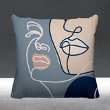 Conte Figurative Reversible Indoor/Outdoor Square Pillow