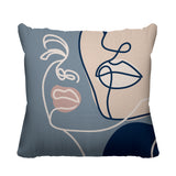 Conte Figurative Reversible Indoor/Outdoor Square Pillow
