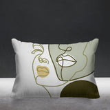 Conte Abstract Outdoor Reversible Throw Rectangular Pillow