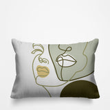 Conte Abstract Outdoor Reversible Throw Rectangular Pillow