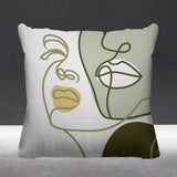 Conte Figurative Reversible Indoor/Outdoor Square Pillow