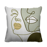 Conte Figurative Reversible Indoor/Outdoor Square Pillow