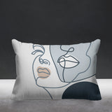 Conte Abstract Outdoor Reversible Throw Rectangular Pillow