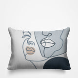 Conte Abstract Outdoor Reversible Throw Rectangular Pillow