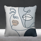 Conte Figurative Reversible Indoor/Outdoor Square Pillow