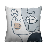 Conte Figurative Reversible Indoor/Outdoor Square Pillow