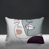 Conte Abstract Outdoor Reversible Throw Rectangular Pillow